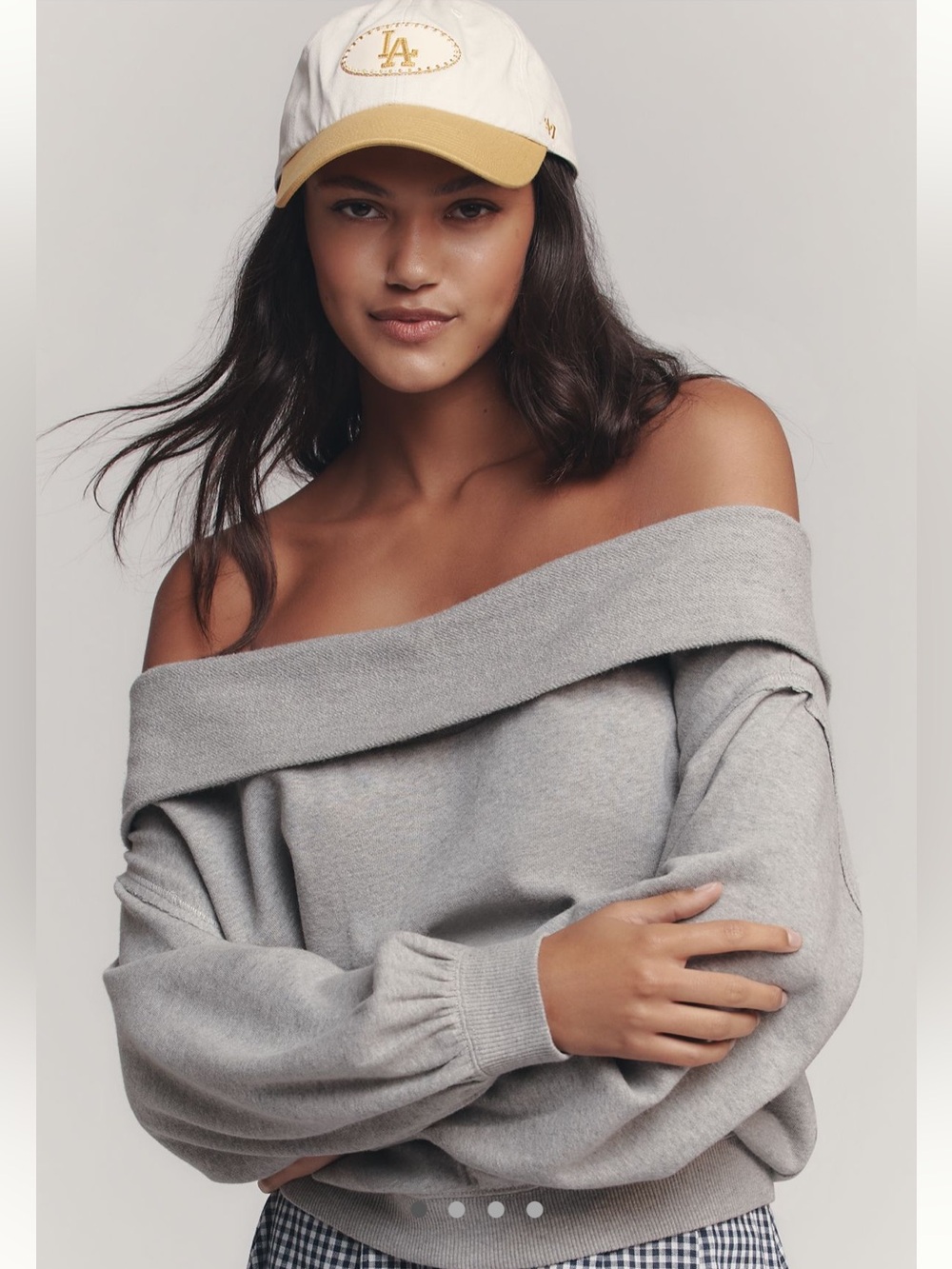NWT Anthropologie Long-Sleeve Slouchy Off-The-Shoulder Top